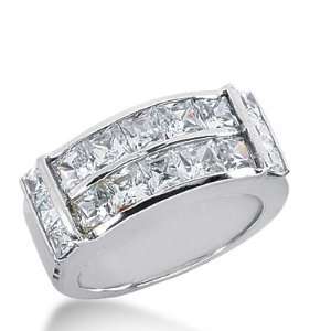  3.55 Ct Diamond Wedding Band Ring Princess Channel 14k 