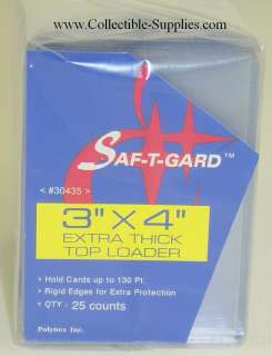100 EXTRA REAL THICK 3.5mm TOP LOADERS TOPLOADERS 3x4  