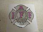 new iaff crome pink 4 x 4 firefighter sticker decal