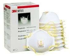 3M N95 Particulate Respirator W/Valve, 8511, Box of 10  