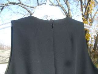 LIZ CLAIBORNE SZ 8 LONG BLACK DRESS WITH SLIT & LINNED  