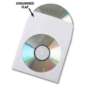  White 2 Pocket w/ Window Paper CD Envelopes 5 x 5 