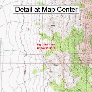  USGS Topographic Quadrangle Map   Big Chief Tank, Arizona 