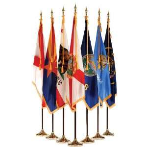   State Indoor nylon flag set with 3x5 foot flags Patio, Lawn & Garden