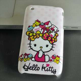 Hello Kitty Lovely cute hard back Case Cover skin for Apple iPhone3 3G 