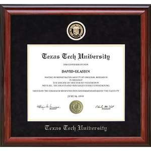  Texas Tech Diploma Frame with Embossed Seal Sports 