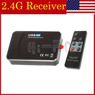 4GHz 4 CH Channel Wireless USB Camera Receiver DVR Black  