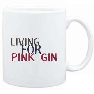    Mug White  living for Pink Gin  Drinks