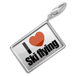  FotoCharms I Love ski flying   Charm with Lobster Clasp 
