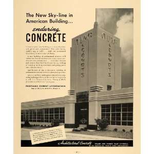   Ad Architectural Concrete Clarke Portland Cement   Original Print Ad