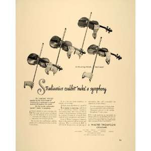   Thompson Stradivarius Violin   Original Print Ad