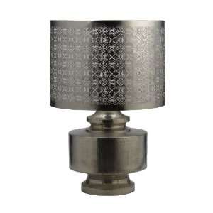   Royal German Silver Drum Lamp with Perforated Shade