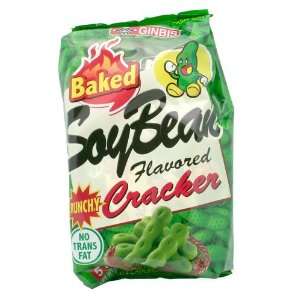 Ginbis Baked Soy Bean Flavored Crunchy Cracker  Grocery 
