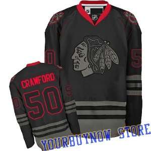  NHL Gear   Corey Crawford #50 Chicago Blackhawks Black Ice 