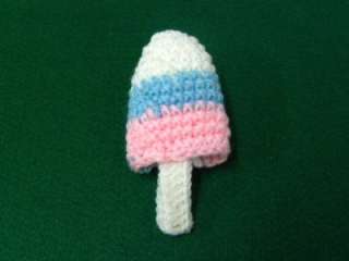 Assorted Ice Cream Bar Crochet Applique Doll Lot A505  