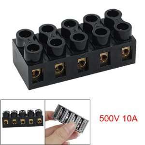   500V 10A Dual Row 5 Positions Barrier Terminal Block