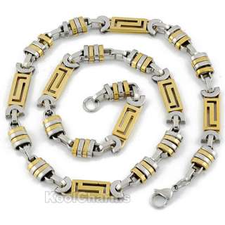 Colors Options NEW MENS 316L Stainless Steel Link Necklace Bracelet 
