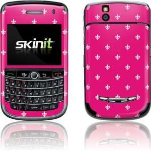  White Fleur de lis on Pink skin for BlackBerry Tour 9630 