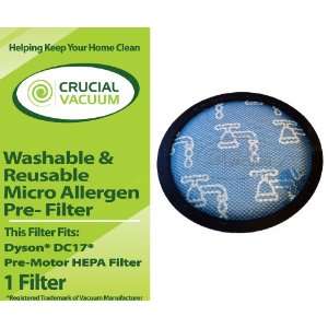  Dyson DC 17 Long Life Washable & Reusable Pre Filter, Replaces Dyson 