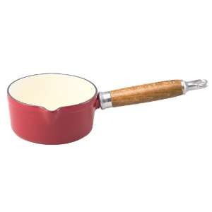   Red Enamel Cast Iron Milk Pan [World Cuisine]