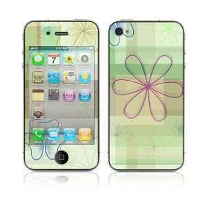  Apple iPhone 4 Decal Skin   Line Flower 