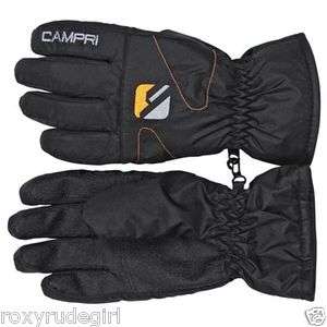 CAMPRI Ski Snowboard Gloves Thermal Winter Snow Guantes Gants BLACK RP 
