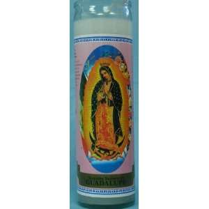  7 Day Candle Virgen De Guadalupe in White 