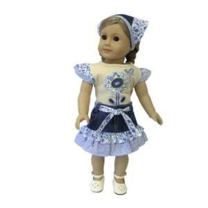  American Girl Doll Clothes Denim & Ruffles Toys & Games
