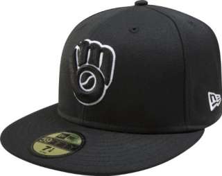 BREWERS BLACK AND WHITE NEW ERA 59FIFTY BALL CAP  