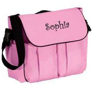  Monogrammed Diaper Bag with Changing Pad   Pink Baby