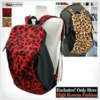 Leopard Faux Leather Backpack