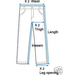   cm inseam 85 cm thigh 68 cm leg opening 46 cm rise 27 cm length 114 cm