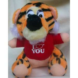   Stuffed Plush Vintage Tiger I Love You Shirt Doll Toy Toys & Games