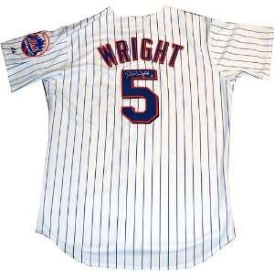   New York Mets David Wright Replica Home Pinstripe Jersey (Number on