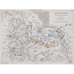  Rousseau Map of the Battle of Dresden (1853) Office 