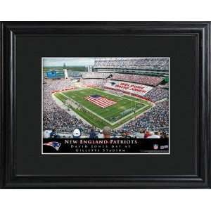 New England Patriots Personalized NFL Stadium Print with Wood Frame 