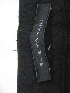ELIE TAHARI Black Textured Pants Slacks Size 8  