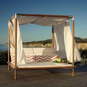  Antigua Canopied Outdoor Daybed with Cushions   Frontgate 