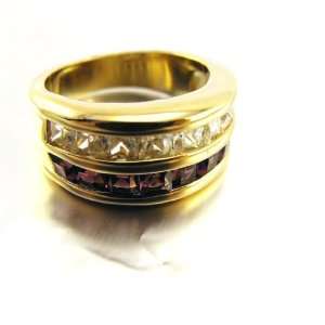  Ring plated gold Aphrodite white amethyst.   Taille 54 Jewelry