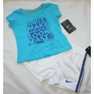 Nike Toddler Girls 2 Piece Set Girls Make Winning Look Easy  Shirt 