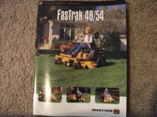 Hustler Fastrak Mower 48 & 54 Zero Turn Mower Brochure  