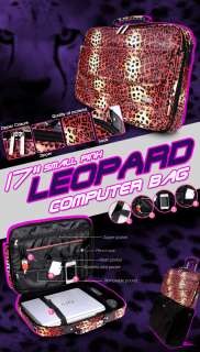 15 17 Women Laptop Notebook Case Bag Leopard glod pink fish scale 