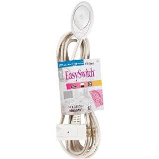   16/2 Extension Cord with Switch, Wired Remote On/Off, White, 15 Foot