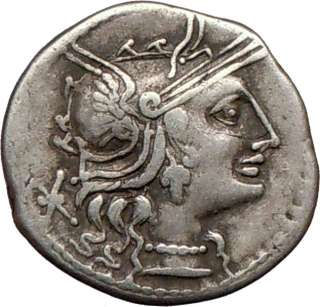Roman Republic L. Minucius 133BC Ancient Silver Coin GRAPE ROMA 