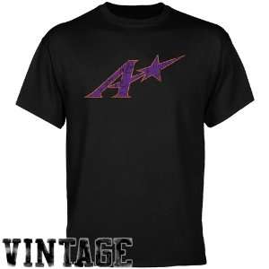  Evansville Aces Black Distressed Logo T shirt Sports 