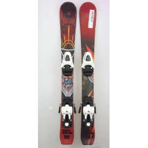  New ECO Red Pattern Kids Shape Snow Ski with Salomon T5 