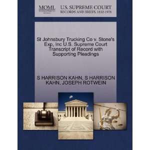  St Johnsbury Trucking Co v. Stones Exp, Inc U.S. Supreme 