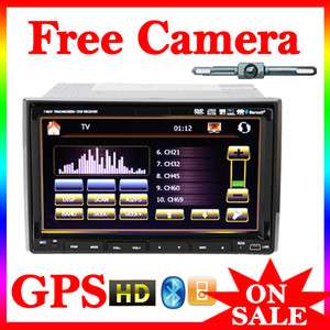   LCD In Car Stereo DVD Player Radio GPS Navigation System+Rear CAM+Map