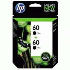HP 60/60 GENUINE BLACK TWIN PACK, NEW IN BOX 886111705559  