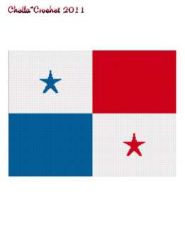 Panama Flag Panamanian Afghan Crochet Pattern Graph  